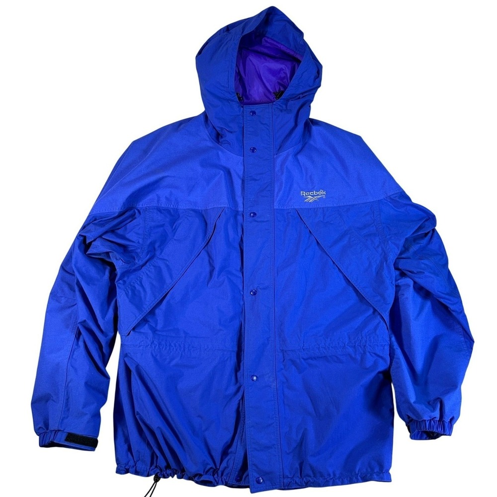 Vintage Reebok Outdoor Entrant GII Hooded Jacket Blue Purple XL OUM31001